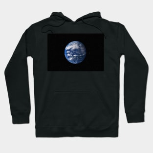 Planet Earth against dark starry sky Hoodie